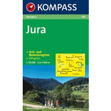 Kompass 128. Jura turista térkép Kompass 1:50 000 térkép