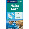 Kompass 235. Málta-Gozo térkép Kompass 1:25 000 Málta turistatérkép, Málta térkép 2019