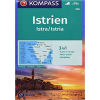 Kompass 238. Isztria turista térkép Kompass 1:75 000 3 részes térképszett