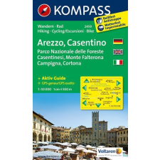 Kompass 2459. Arezzo turista térkép, Casentino, D/I turista térkép Kompass térkép