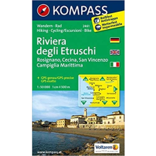 Kompass 2461. Riviera degli Etruschi, D/I turista térkép Kompass térkép