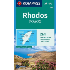 Kompass 248. Rodosz térkép Kompass 1:50 000 Rhodos turista térkép térkép
