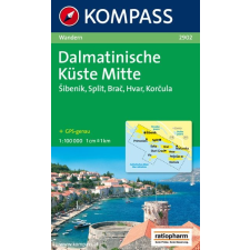 Kompass 2902. Közép-Dalmácia térkép Kompass 1:100 000 térkép