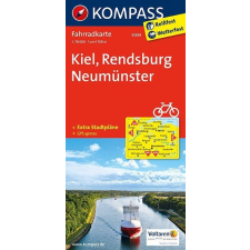 Kompass 3004. Kiel, Rendsburg, Neumünster kerékpáros térkép 1:70 000 Fahrradkarten térkép