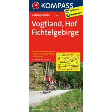 Kompass 3081. Vogtland, Hof, Fichtelgebirge kerékpáros térkép 1:70 000 Fahrradkarten térkép