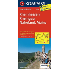 Kompass 3089. Rheinhessen, Rheingau, Naheland, Mainz kerékpáros térkép 1:70 000 Fahrradkarten térkép