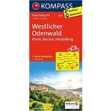Kompass 3090. Odenwald Westlicher, Rhein, Neckar, Heidelberg kerékpáros térkép 1:70 000 Fahrradkarten térkép