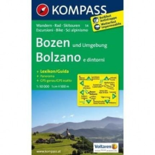 Kompass 54. Bozen u. Umgebung/Bolzano e dintorni, D/I turista térkép Kompass térkép