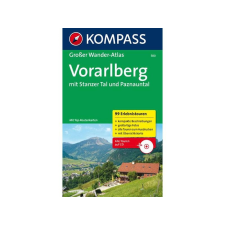 Kompass 580. Vorarlberg, Großer WanderAtlas mit CD túraatlasz Wanderatlanten irodalom