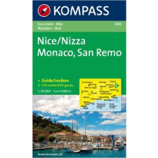 Kompass 640. Nizza, Monaco, San Remo turista térkép Kompass 1:50 000 térkép