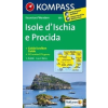Kompass 680. Isole d'Ischia e Procida, 1:15 000/Ortsplan 1:10 000, D/I/E/F turista térkép Kompass