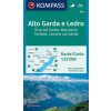 Kompass 690. Gardasee, Garda tó térkép Kompass 1:25 000 Garda-tó térkép észak-nyugat