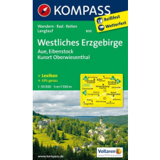 Kompass 806. Erzgebirge, Westliches, Aue, Eibenstock, Kurort Oberwiesenthal turista térkép Kompass térkép
