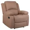 Kondela Állítható relaxáló fotel, barna szövet, ASKOY NEW
