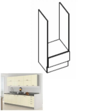 Kondela alsószekrény, bézs magas fényezéssel, PRADO 60 DG BB bútor