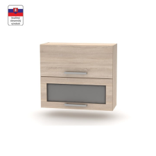 Kondela Billenő felsőszekrény üveggel 2DV, tölgy sonoma, NOVA PLUS NOPL-016-OH bútor