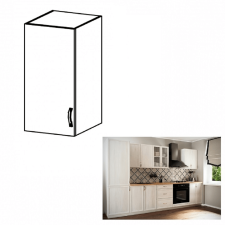 Kondela Felsőszekrény G40, balos, fehér/sosna Andersen, SICILIA bútor