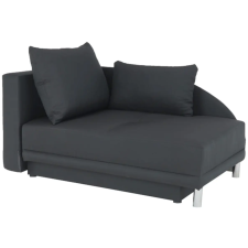 Kondela Kinyitható kanapé, szürke-fekete szövet, balos, LAUREL bútor