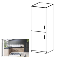 Kondela Magas hűtő beépítő szekrény, artisan tölgy, univerzális, LANGEN D60ZL bútor