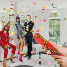  Konfetti kilövő ágyú, 30 cm party kellék