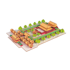 Konfuciusz templom fa 3D puzzle puzzle, kirakós