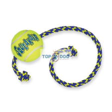 KONG AIR SQUEAKER SÍPOLÓ TENISZLABDA KÖTÉLLEL (M) játék kutyáknak