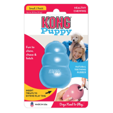 KONG kölyök kutyáknak jutalomfalattal tölthető S 7,6 cm kék vagy rózsaszínű kutyajáték játék kutyáknak