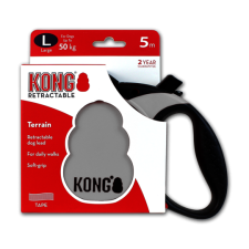 KONG visszahúzódó póráz szürke L nyakörv, póráz, hám kutyáknak
