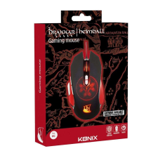 Konix KX-GMD-30-PC - DRAKKAR PC Heimdall Egér Vezetékes Gaming 4000DPI, Fekete-Piros egér