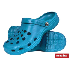  Könnyű nyári flip-flop védőpapucs, EVA anyagból légkeringető lyukakkal, kék, 36-os méret