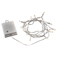 Konstsmide LED fényfüzér 3,9 m IP44 melegfehér elemes  fekete kültéri izzósor