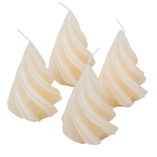  Kontúrozott csavart kúp gyertya 88x115mm ivory 4db/csom (db ár) dekorációs kellék