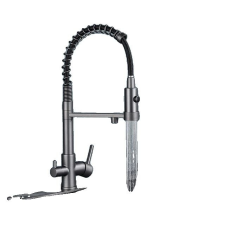  Konyhai csaptelep, krómozott kivitel, kettős fogantyú, pisztoly csaptelep