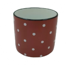  Konyhai eszköztároló 10 * 13 cm 750 ml kerámia piros pöttyös 259088 tányér és evőeszköz