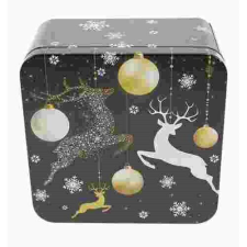 Konyhai fémdoboz 150x150x75mm, Deer Black Gold papírárú, csomagoló és tárolóeszköz