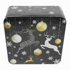 konyhai fémdoboz 187x187x80mm, Deer Black Gold papírárú, csomagoló és tárolóeszköz