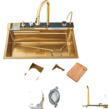  Konyhai mosogató, 75*45 cm méretű, rozsdamentes acél anyag, 75x45 arany mosogatótálca
