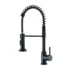  Konyhai mosogató csaptelep, Blackswan, M364 típus, fekete modell, mobil zuhanyzóval és 2 üzemmóddal, 41 cm-es