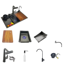  Konyhai mosogató, rozsdamentes acél, egy tál, 75x46cm a mosogatótálca