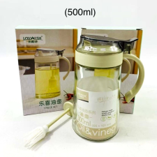 Konyhai olaj- és ecetadagoló üveg kancsó ecsettel - 500ml sütés és főzés