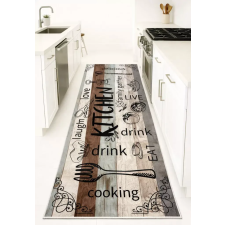  Konyhai szőnyeg Gusto 80x200cm Kék-Barna Parkettás lakástextília