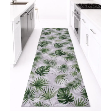  Konyhai szőnyeg Mat 65x200cm Pálmás  Zöld Szürke lakástextília