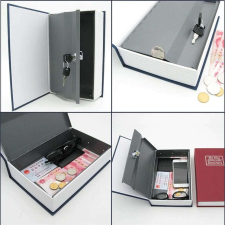  Könyv széf, Könyv kialakítású biztonsági doboz Kulccsal nyitható széf