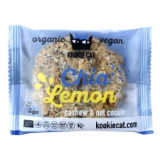 Kookie Cat bio vegán gluténmentes chia és citrom kesudiós zabkeksz 50 g reform élelmiszer