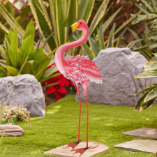 Koopman XL Kerti figura flamingó fém 65 cm 2 féle választható kivitel dekorációs kellék