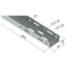 Kopos NKZ 20X40 S Kábeltálca villanyszerelés