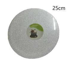  Kör alakú Tortadob - Ezüst (25 cm) Csillogós sütés és főzés