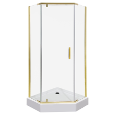  Kora 90 Gold szögletes nyílóajtós zuhanykabin zuhanytálca nélkül kád, zuhanykabin