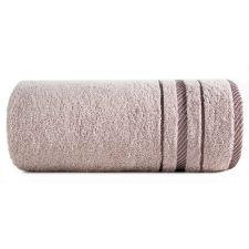  Koral pamut törölköző jacquard csíkos szegéllyel Pasztell rózsaszín 70x140 cm lakástextília