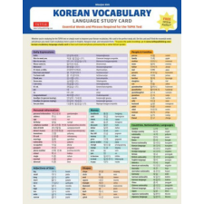  Korean Vocabulary Language Study Card idegen nyelvű könyv